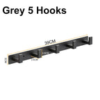Corrosion-Resistant Stainless Steel Wall-Mounted Coat Rack (3–5 Hooks)