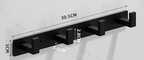 Corrosion-Resistant Stainless Steel Wall-Mounted Coat Rack (3–5 Hooks)