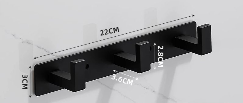 Corrosion-Resistant Stainless Steel Wall-Mounted Coat Rack (3–5 Hooks)