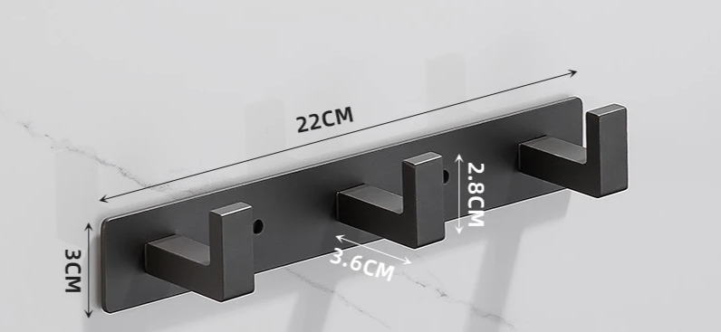 Corrosion-Resistant Stainless Steel Wall-Mounted Coat Rack (3–5 Hooks)