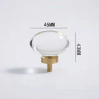 Crystal Glass & Champagne Gold Cabinet Knob (Screw Included)
