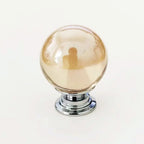 Crystal Glass & Champagne Gold Cabinet Knob (Screw Included)