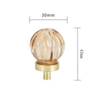 Crystal Glass & Champagne Gold Cabinet Knob (Screw Included)