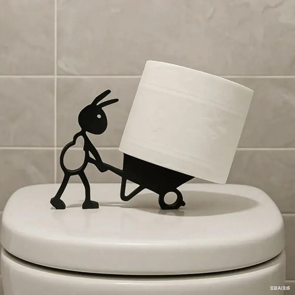 Cute Animal Wall-Mounted Toilet Paper Holder