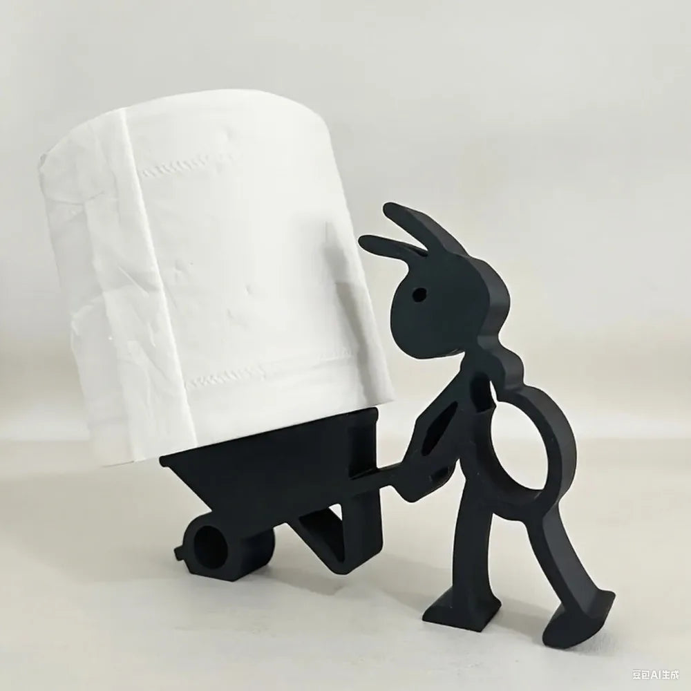 Cute Animal Wall-Mounted Toilet Paper Holder