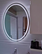 Daylight LED Magnifying Anti-Fog Vanity Mirror (Frameless Oval)