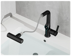 Digital Temperature Display Waterfall Bathroom Sink Faucet (Up/Down Adjustable)