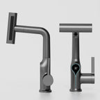 Digital Temperature Display Waterfall Bathroom Sink Faucet (Up/Down Adjustable)