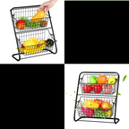 Double-Tier Rust-Resistant Carbon Steel Countertop Organizer