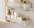 Drill-Free Clear Acrylic Corner Wall Shelf