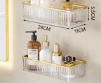 Drill-Free Clear Acrylic Corner Wall Shelf