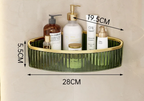 Drill-Free Clear Acrylic Corner Wall Shelf