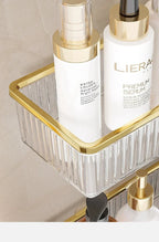 Drill-Free Clear Acrylic Corner Wall Shelf
