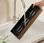Drill-Free Metal & Wood Kitchen Wall Shelf