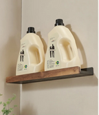 Drill-Free Metal & Wood Kitchen Wall Shelf