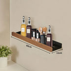Drill-Free Metal & Wood Kitchen Wall Shelf