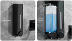 Drill-Free One-Touch Wall Soap Dispenser (500ml Chambers)