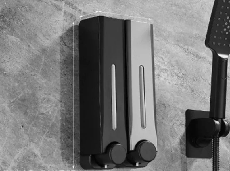 Drill-Free One-Touch Wall Soap Dispenser (500ml Chambers)