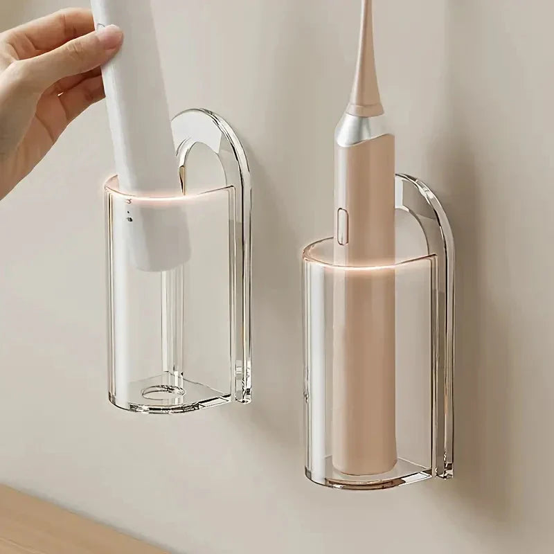 Drill-Free Self-Adhesive Toothbrush Holder (Fits Electric & Manual)