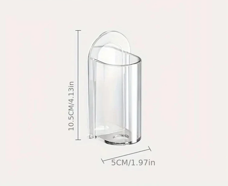 Drill-Free Self-Adhesive Toothbrush Holder (Fits Electric & Manual)
