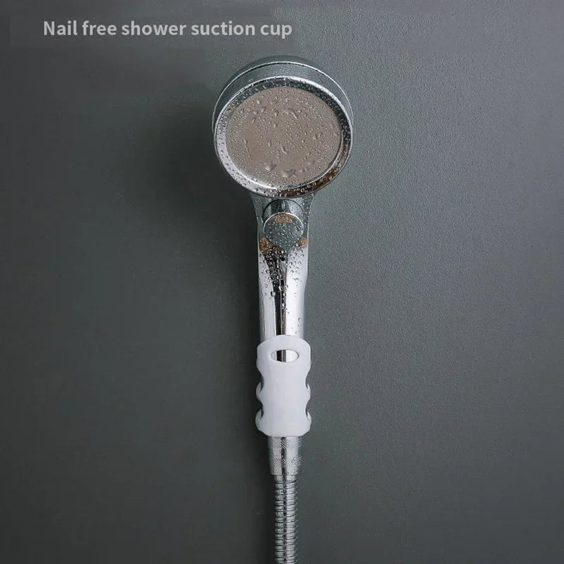 Drill-Free Suction Adjustable Handheld Shower Head Holder