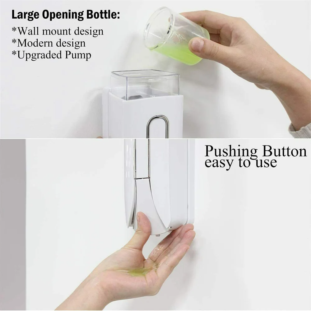 Drill-Free Wall-Mount Refillable Soap Dispenser