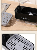 Dual-Action Refillable Press & Pump Dish Soap Dispenser