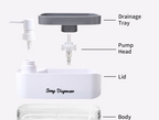 Dual-Action Refillable Press & Pump Dish Soap Dispenser