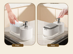 Dual Refillable Soap Dispensers & Sponge Holder Sink Organizer (5-in-1)