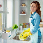 Dual Refillable Soap Dispensers & Sponge Holder Sink Organizer (5-in-1)
