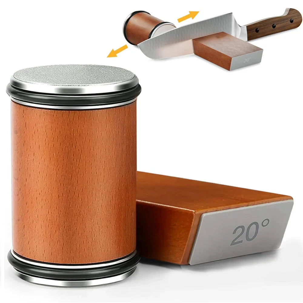 Dual-Sided Diamond & Magnetic Guide Rolling Knife Sharpener