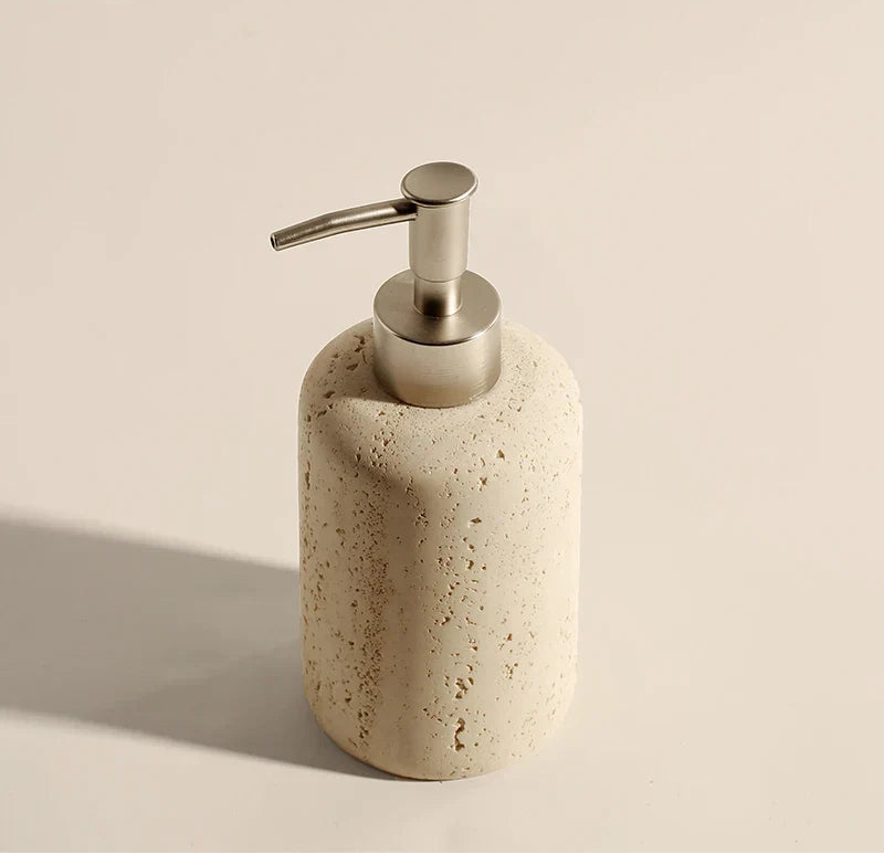 Durable Natural Sandstone Soap Dish & Tumbler (4-Piece Set)