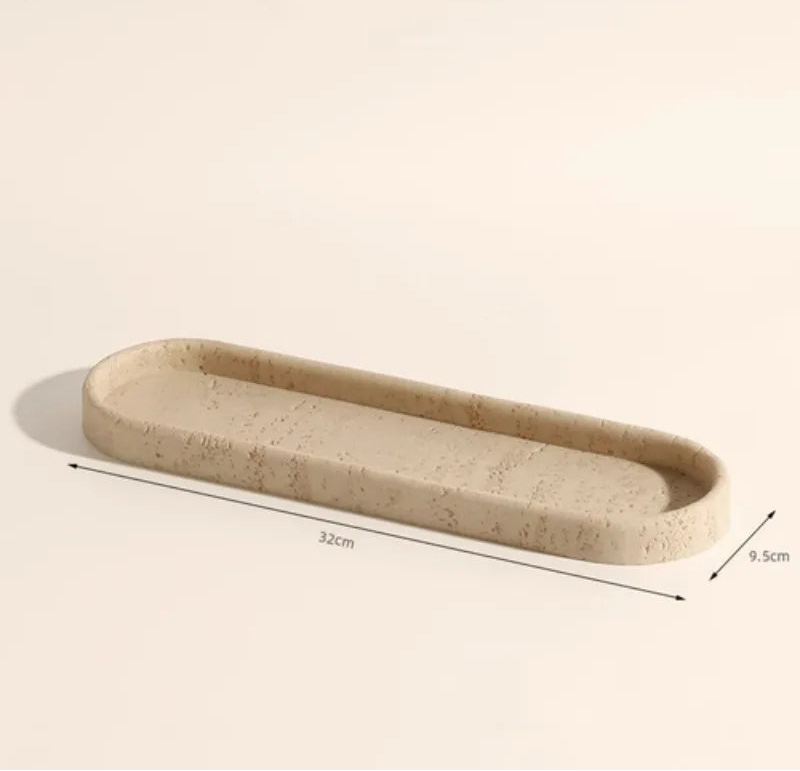 Durable Natural Sandstone Soap Dish & Tumbler (4-Piece Set)