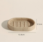 Durable Natural Sandstone Soap Dish & Tumbler (4-Piece Set)