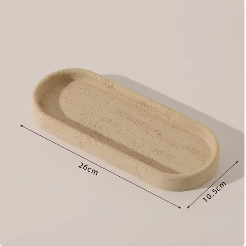Durable Natural Sandstone Soap Dish & Tumbler (4-Piece Set)