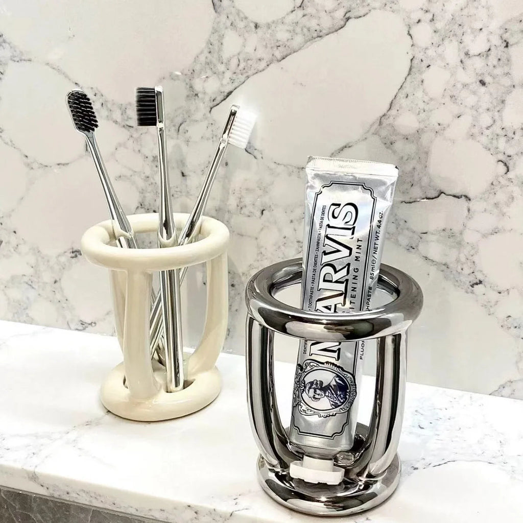 Durable Scratch-Resistant Ceramic Toothbrush Holder