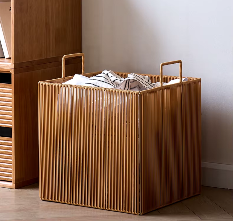 Eco-Friendly Breathable Mesh Laundry Basket (Built-In Handles)