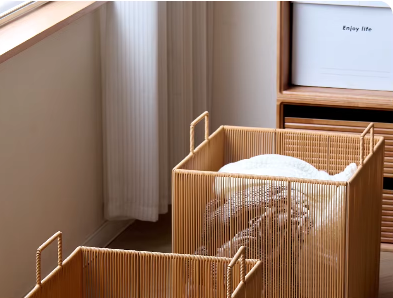 Eco-Friendly Breathable Mesh Laundry Basket (Built-In Handles)