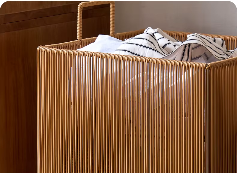 Eco-Friendly Breathable Mesh Laundry Basket (Built-In Handles)