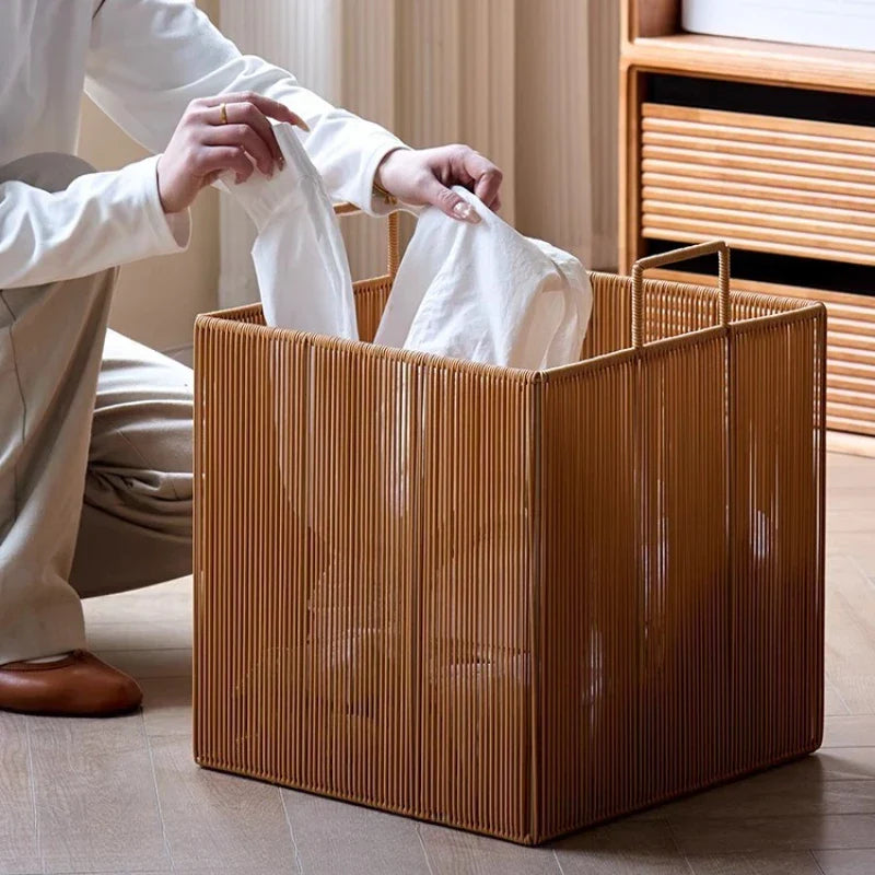Eco-Friendly Breathable Mesh Laundry Basket (Built-In Handles)