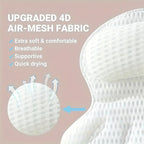 Ergonomic 3D Air Mesh Bath Pillow (Non-Slip Suction Cups)