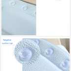 Ergonomic Neck-Support Suction-Cup Bath Pillow