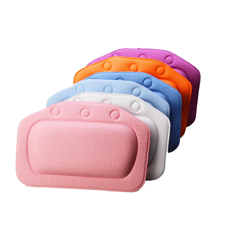 Ergonomic Neck-Support Suction-Cup Bath Pillow