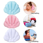 Ergonomic Terry Cloth Inflatable Bath Pillow (With Suction Cups)