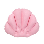 Ergonomic Terry Cloth Inflatable Bath Pillow (With Suction Cups)