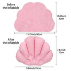 Ergonomic Terry Cloth Inflatable Bath Pillow (With Suction Cups)