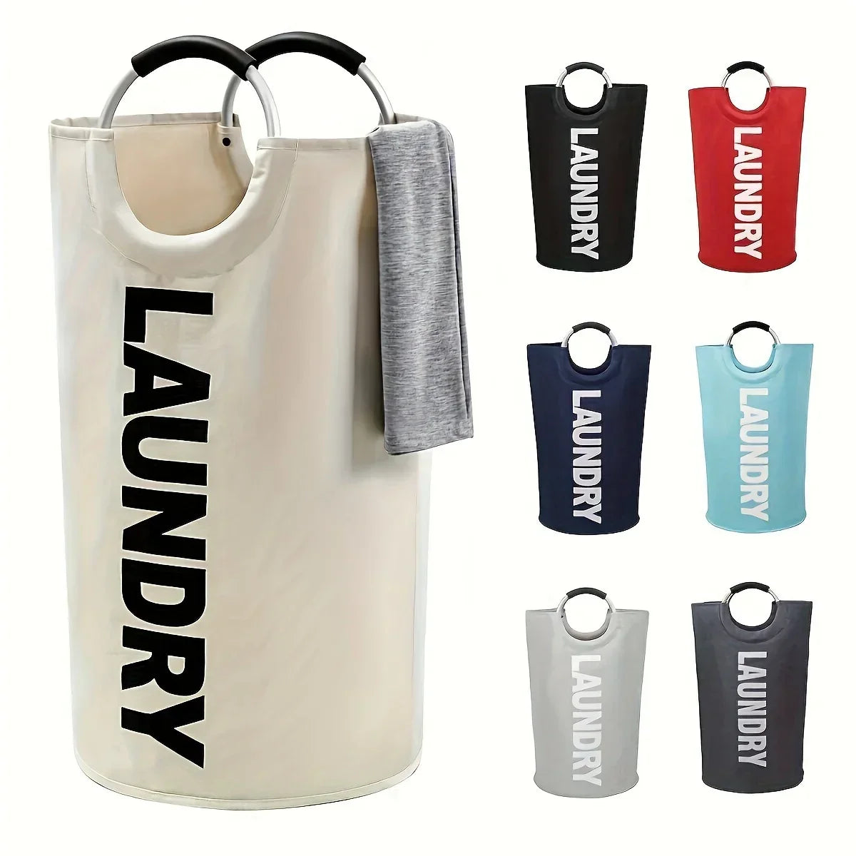 Extra-Large Collapsible Waterproof Polyester Laundry Hamper