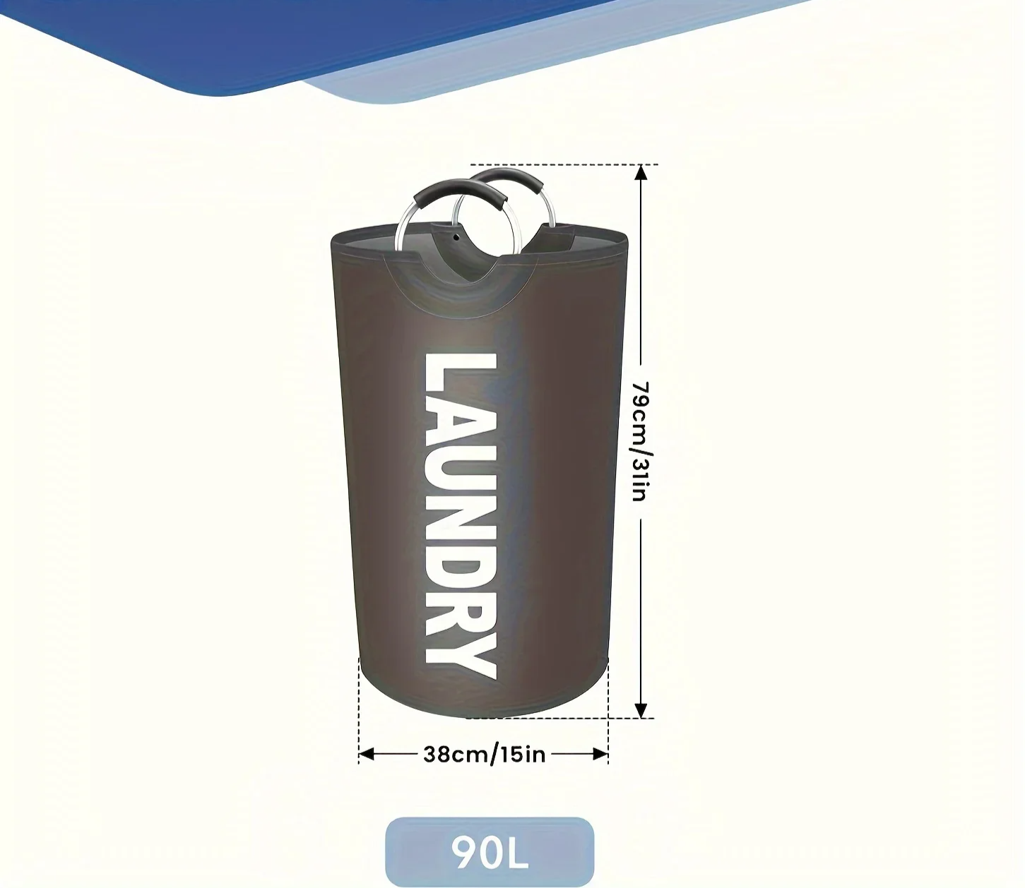Extra-Large Collapsible Waterproof Polyester Laundry Hamper