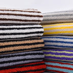 Extra-Soft Striped Jacquard Lamb Fleece Fabric