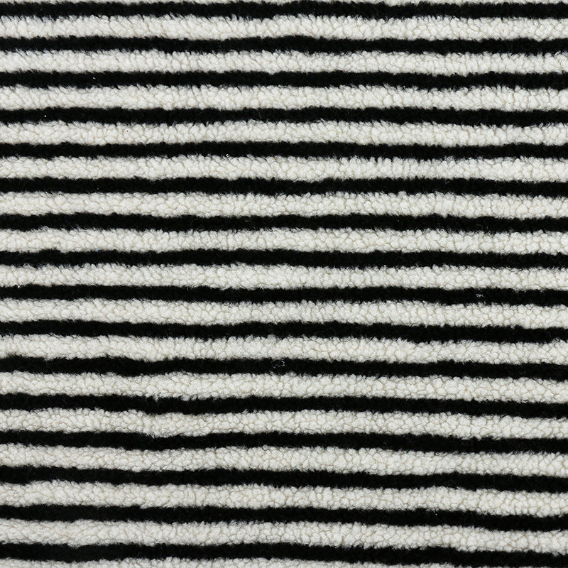 Extra-Soft Striped Jacquard Lamb Fleece Fabric